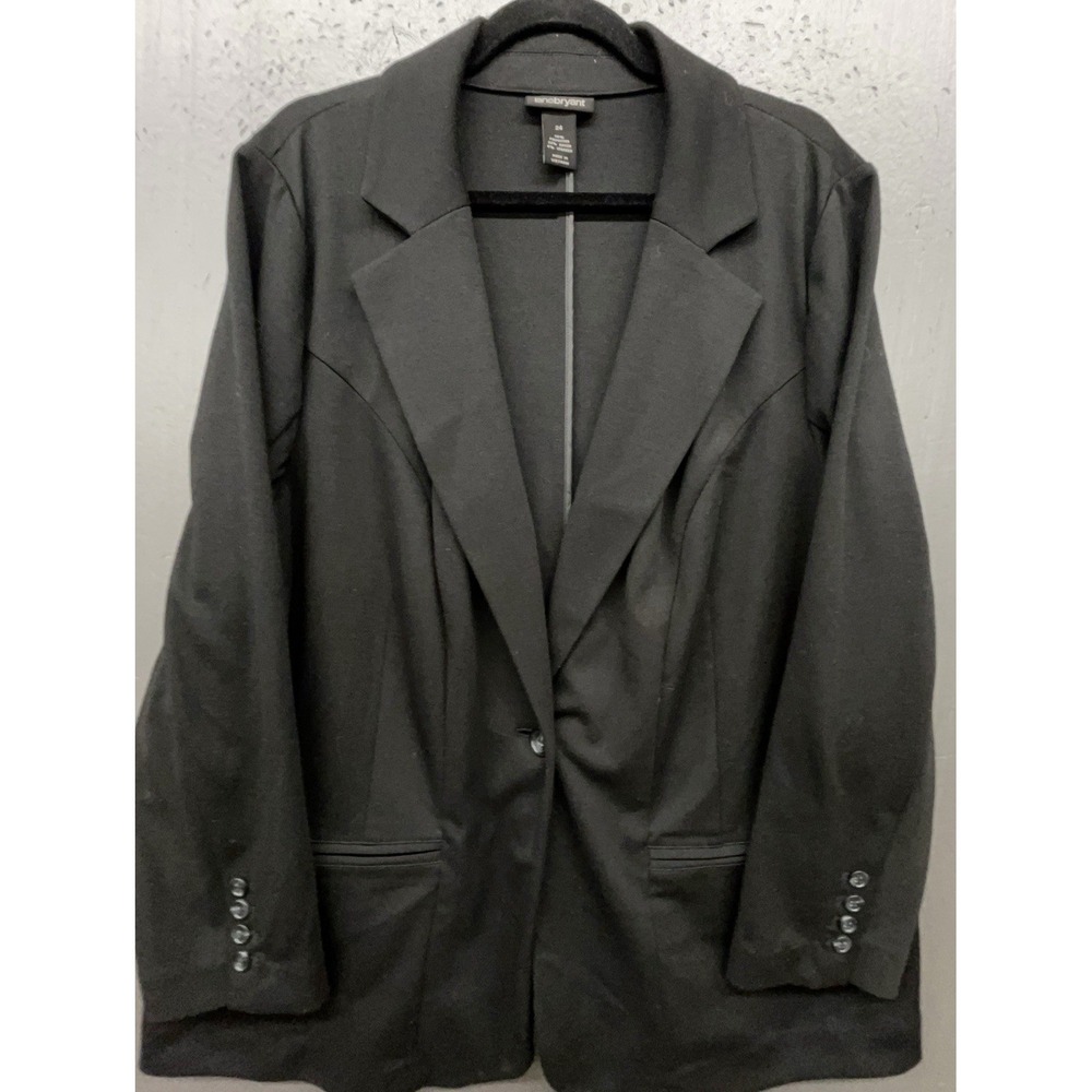 Lane Bryant Blazer 24 Black Stretchy Comfort Versatile Casual Career Jacket